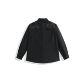 Men's Black Embroidered Shirt